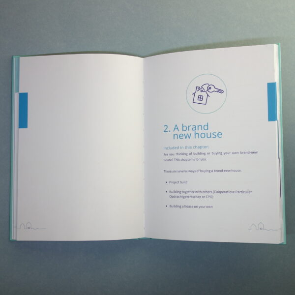 Inside of book 'Purchasing and renovating a house in the Netherlands'